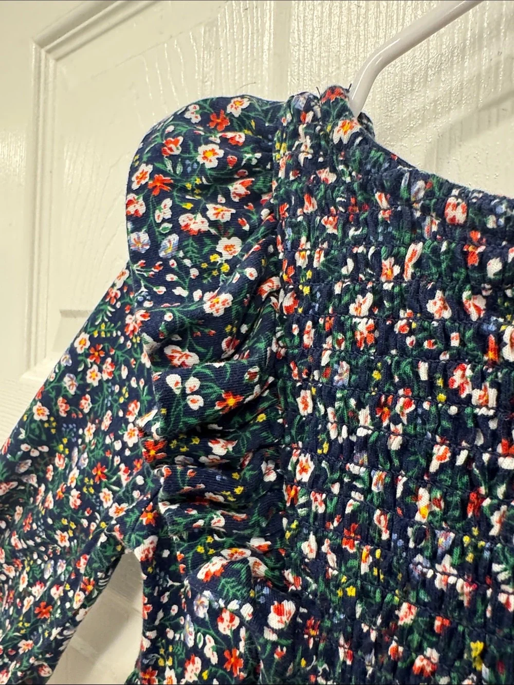 Girls' 4t Ralph Lauren Navy Floral Smocked Dress